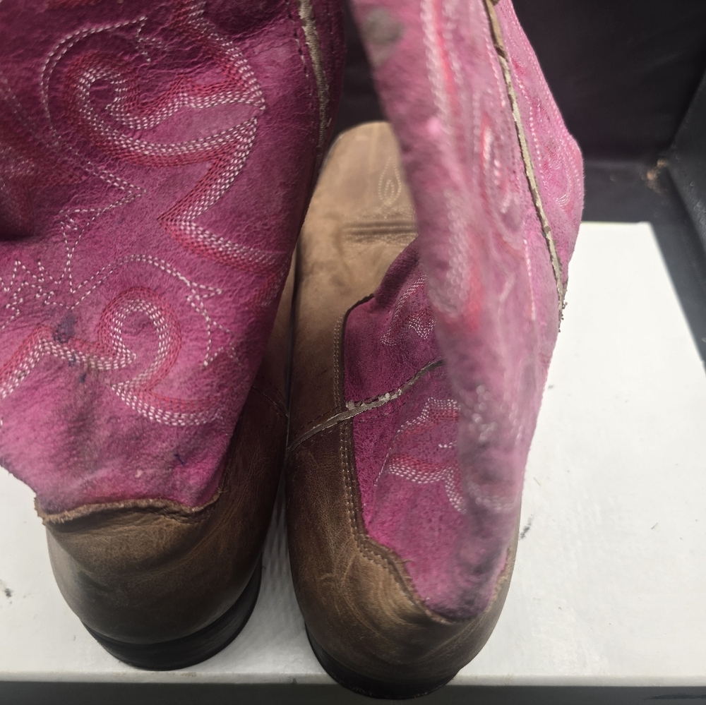 Durango Pink and Brown Ankle Boots